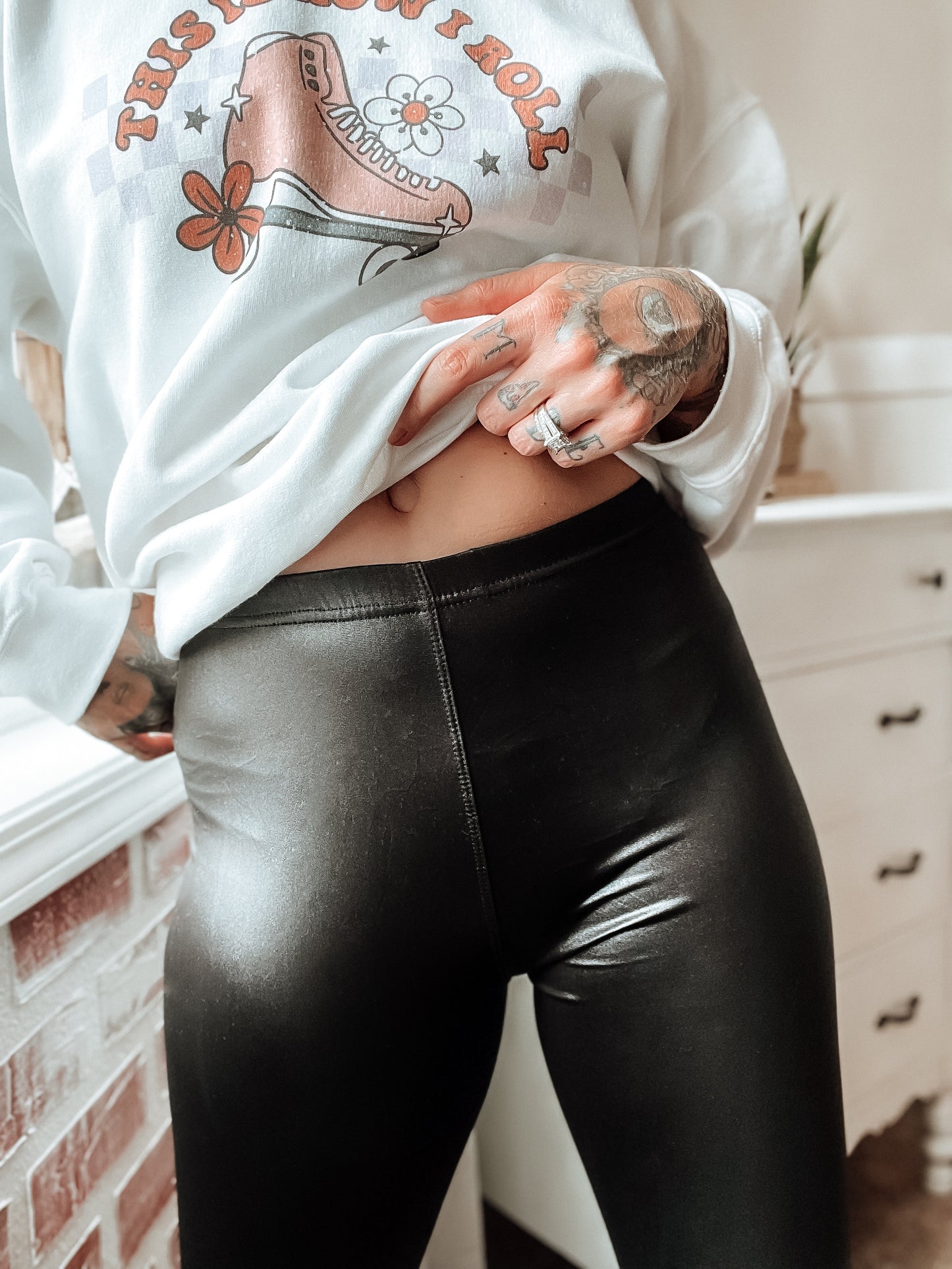 Almost Famous Faux Leather Leggings